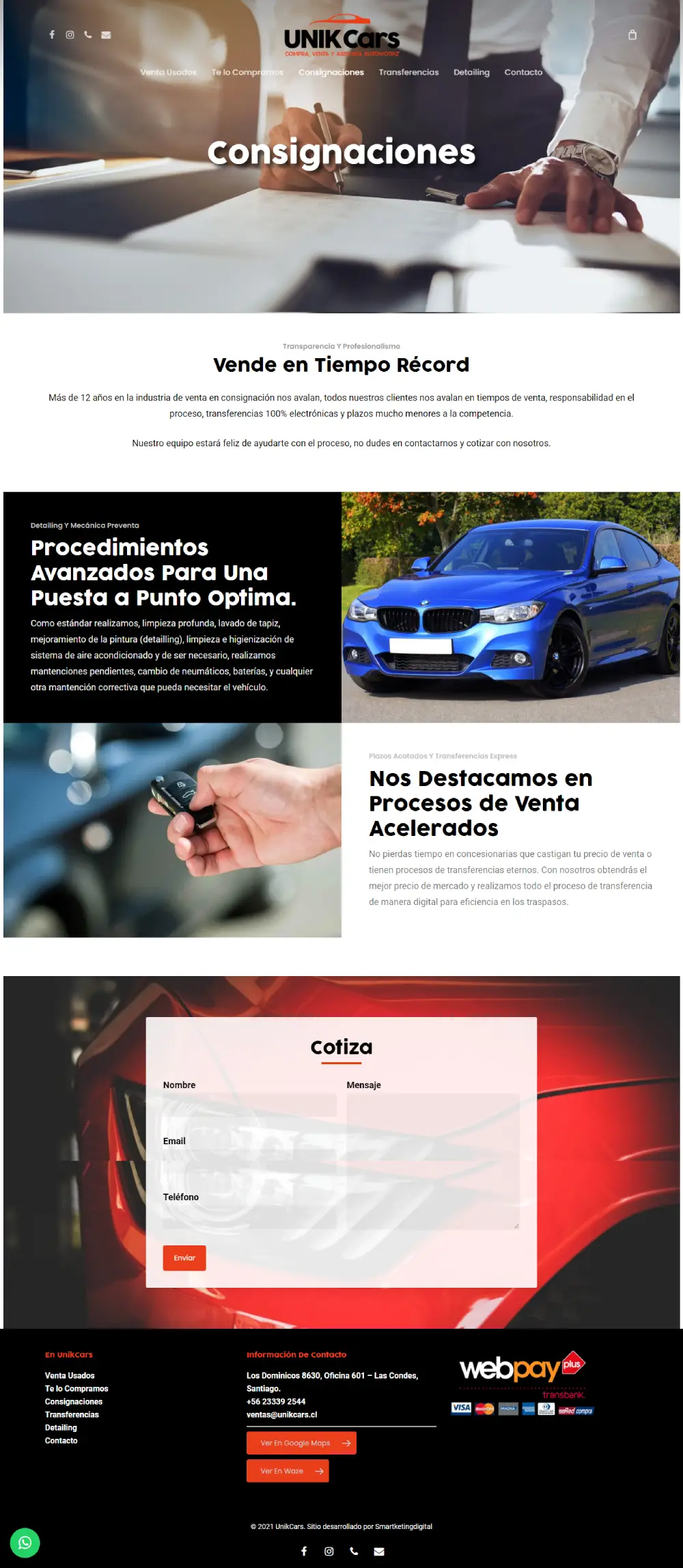 Unikcars - sitio desarrollado por Risi y Smartketing