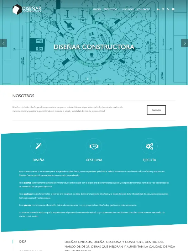 Diseñar Constructora sitio desarrollado por Risi.cl y SmartketingDigital logo